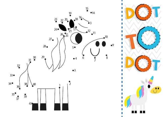 Premium Vector | Dot to dot worksheet for kids. Connection dot ...