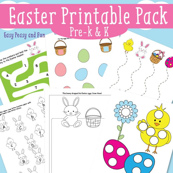 preschool easter print outs