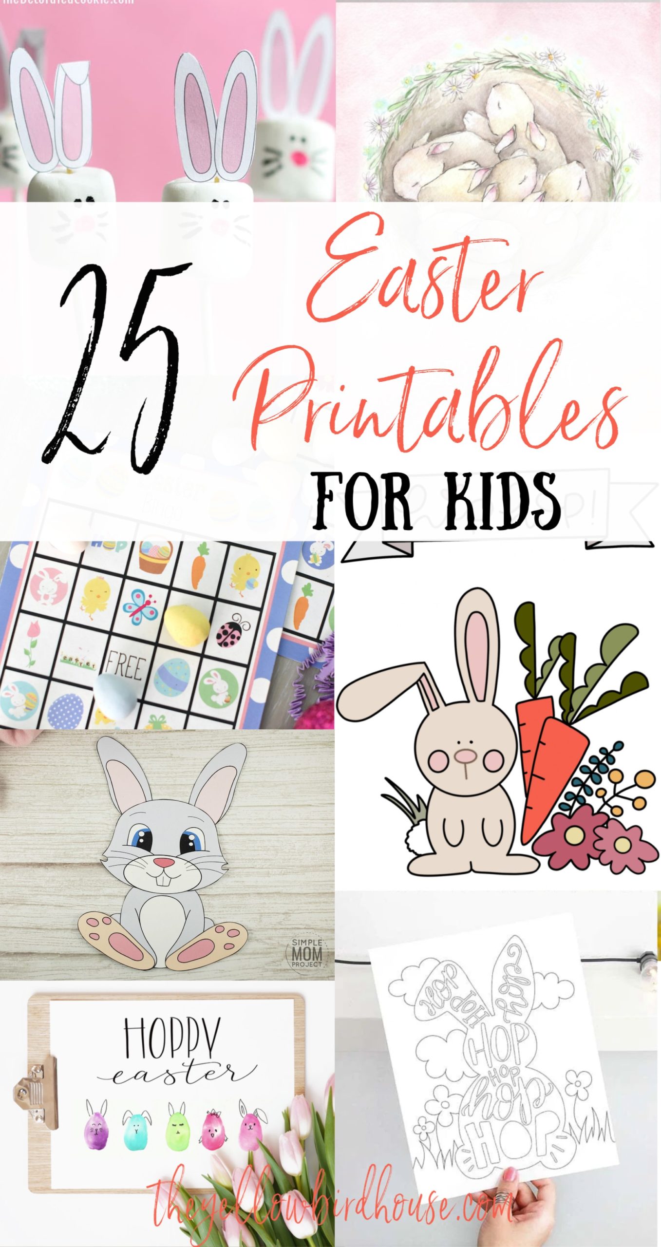 25 Free Easter Printables for Kids - The Yellow Birdhouse - Worksheets ...
