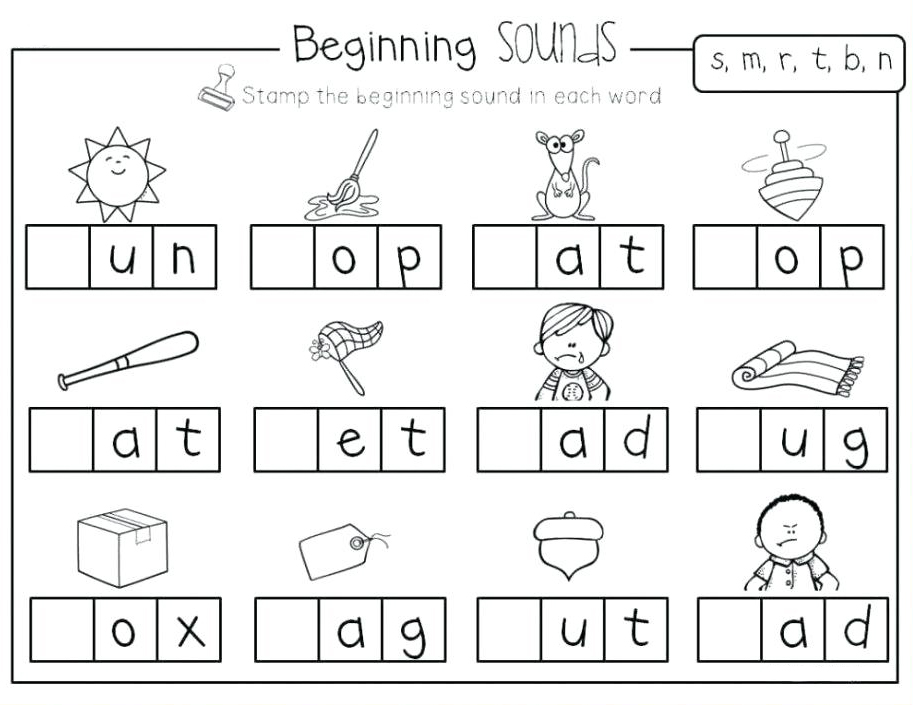 preschool english worksheet