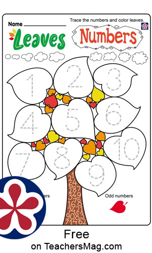 Free Fall Leaves Worksheets for Preschool and Kindergarten ...