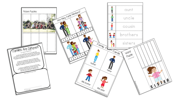 My Family Free Printable Preschool Activity Pack - Miniature ...