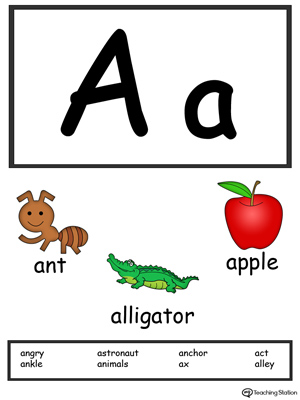FREE* Letter A Alphabet Flash Cards for Preschoolers ...