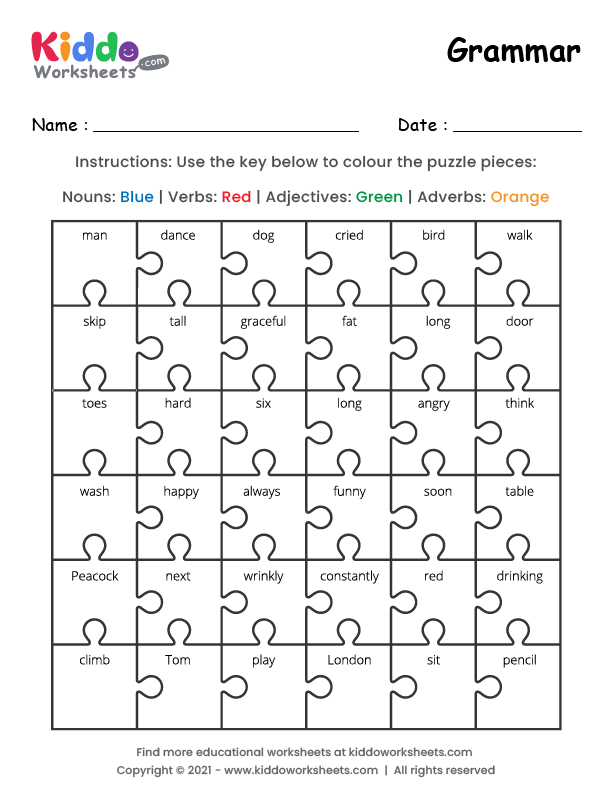 preschool grammar worksheet