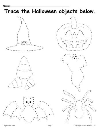 preschool halloween activity worksheet