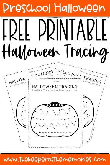 Free Printable Tracing Halloween Preschool Worksheets - The Keeper ...
