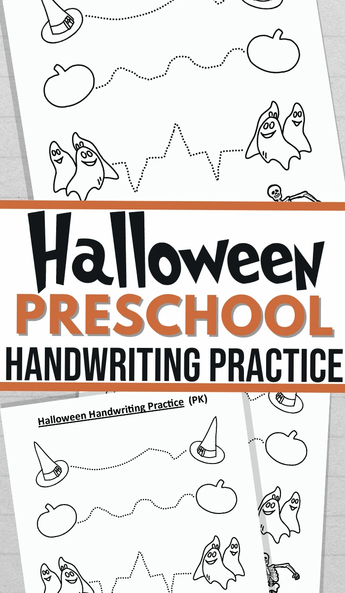 Halloween Preschool Handwriting Practice - 3 Boys and a Dog