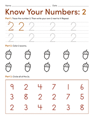 Know Your Numbers: 2 | Worksheet 
