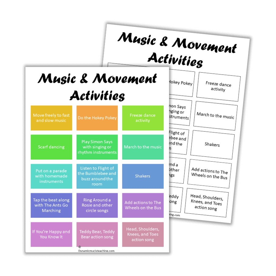 Music &  Movement Activities for 3-5 Year Olds - Dynamic Music Teaching