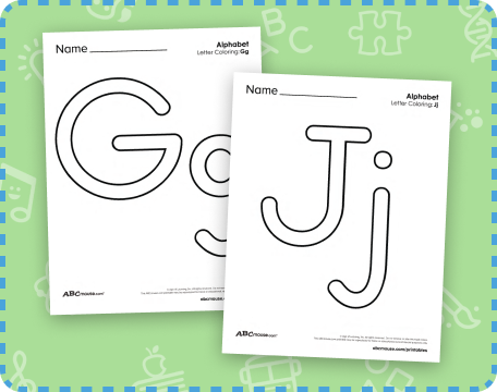 preschool letter coloring