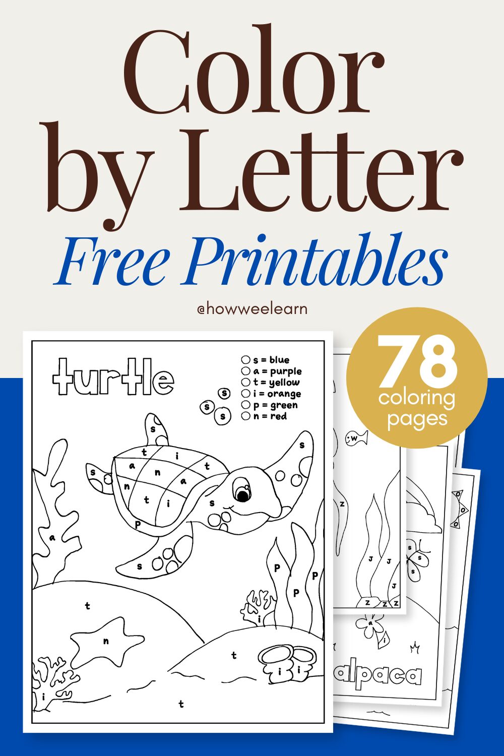 Worksheets for Kindergarten and Preschool - Color By Letter ...