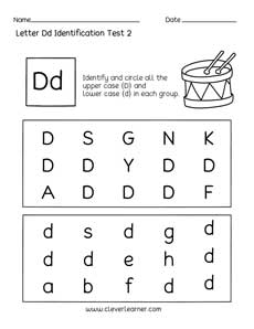 preschool letter d worksheet