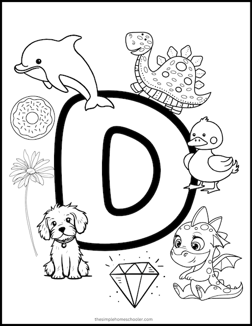 preschool letter d worksheet