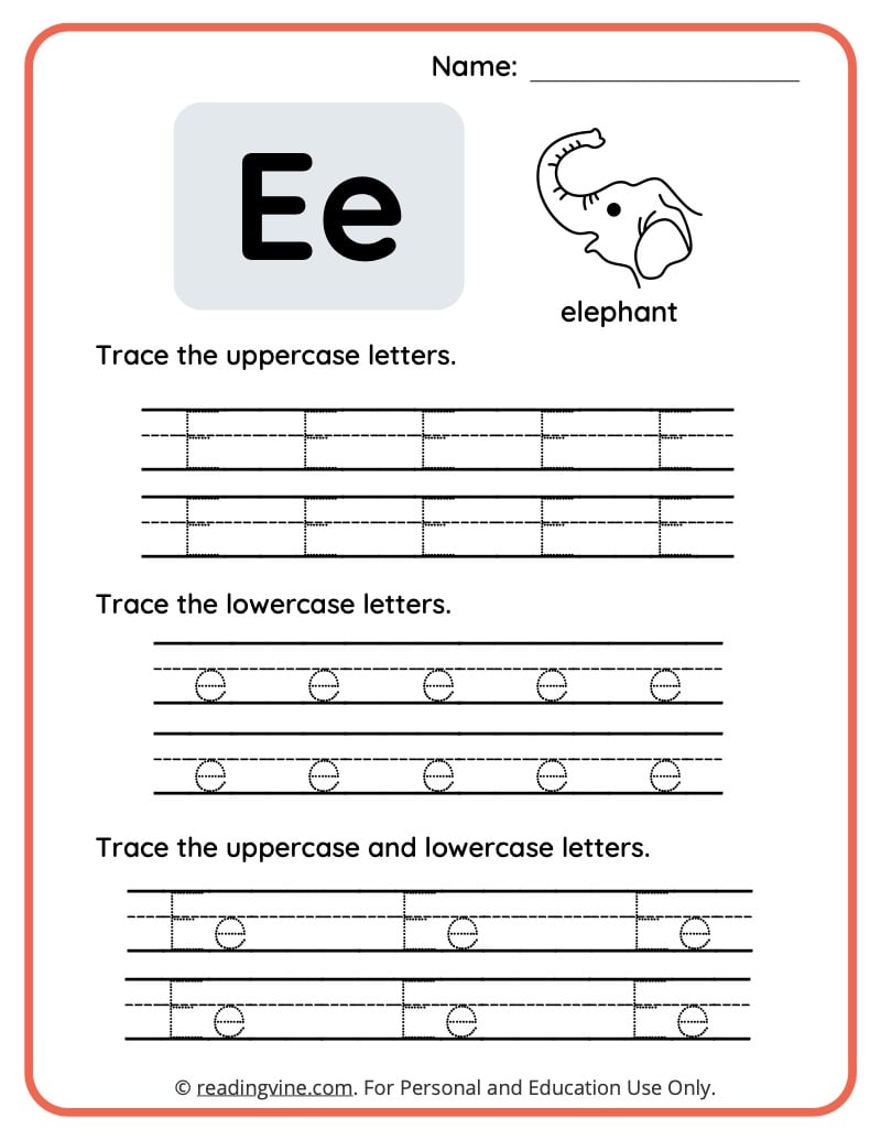 Letter E Worksheets for Preschool | Free, Printable