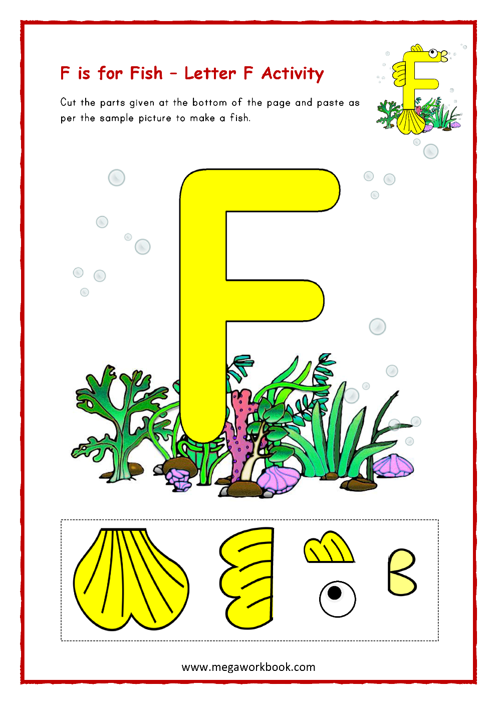 preschool letter f worksheet
