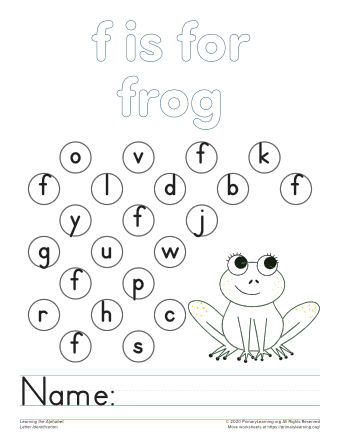 preschool letter f worksheet