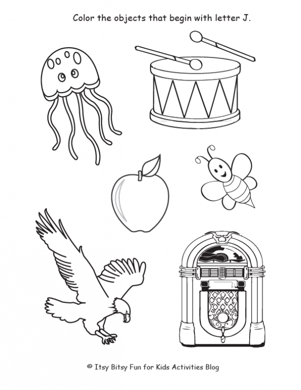 preschool letter j worksheet