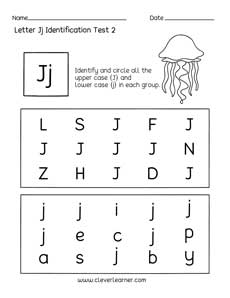 preschool letter j worksheet