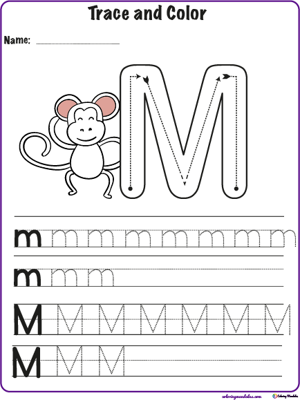preschool letter m worksheet
