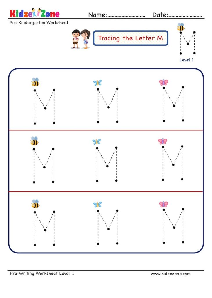 preschool letter m worksheet