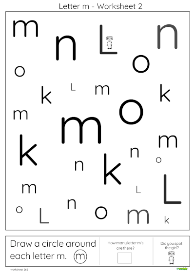 preschool letter m worksheet