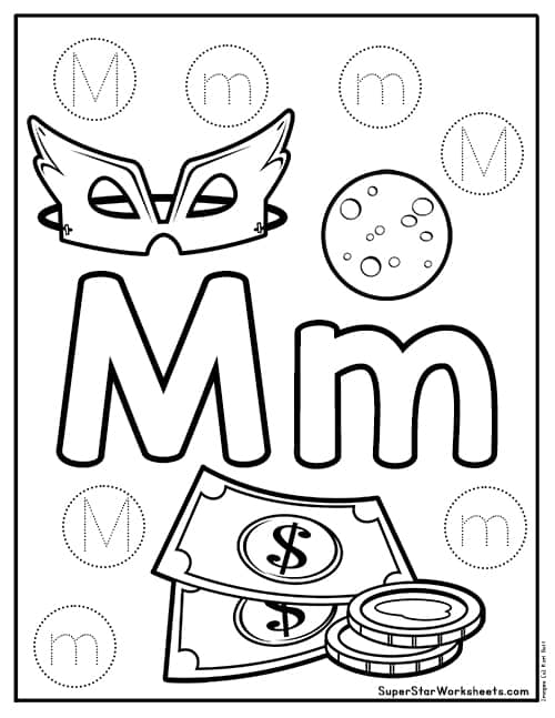 preschool letter m worksheet