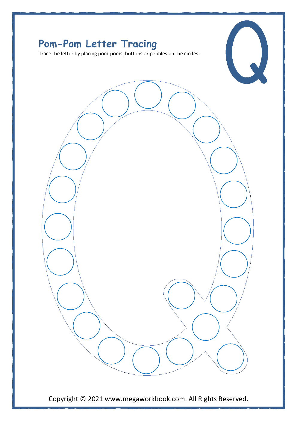 preschool letter q worksheet