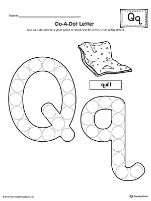 preschool letter q worksheet