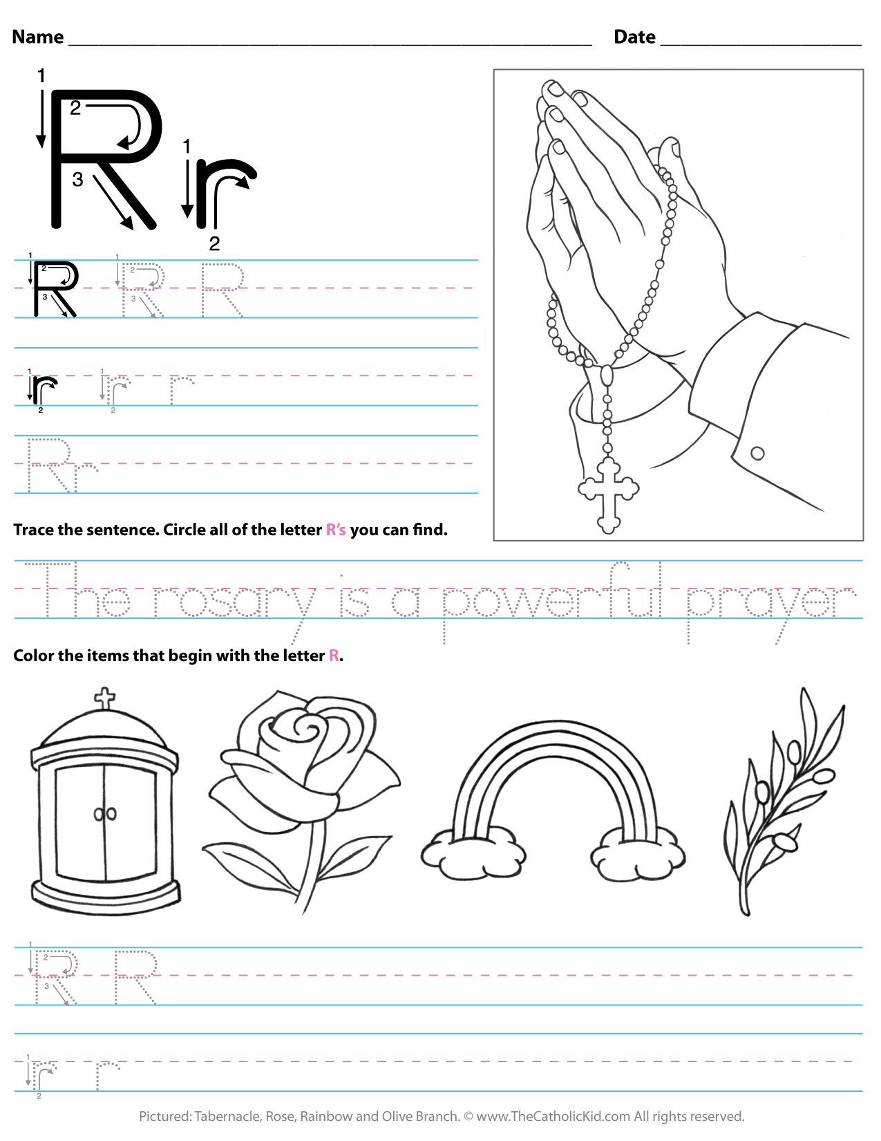 preschool letter r worksheet