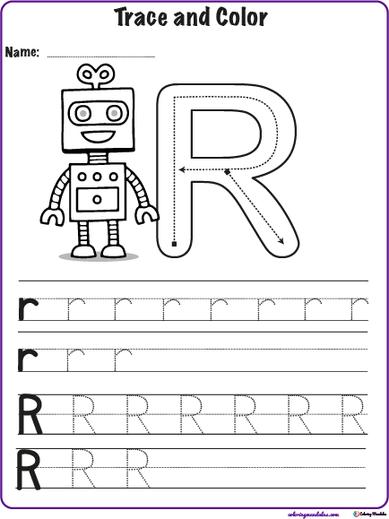 preschool letter r worksheet