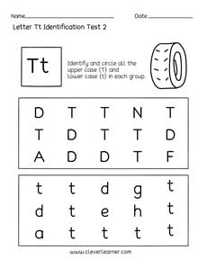 preschool letter t worksheet