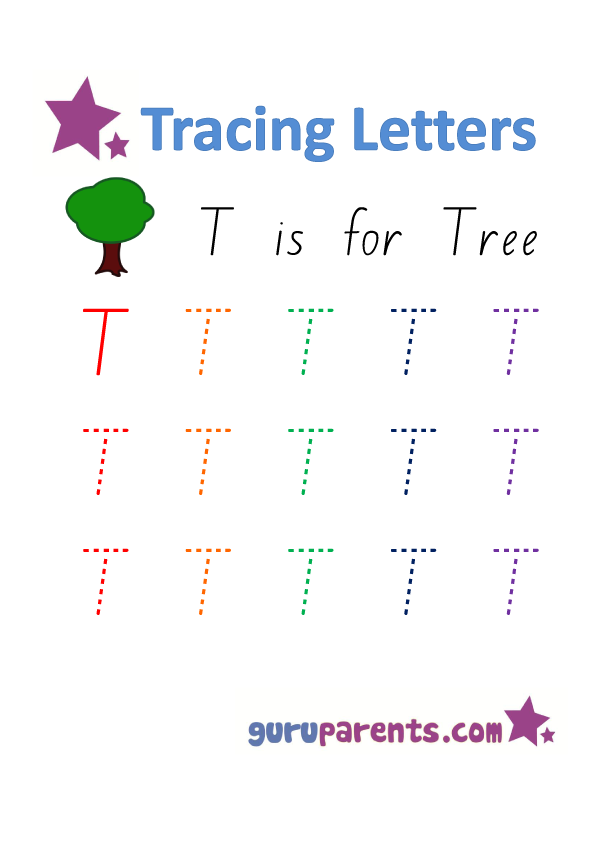 preschool letter t worksheet