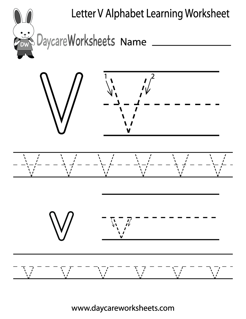 preschool letter v