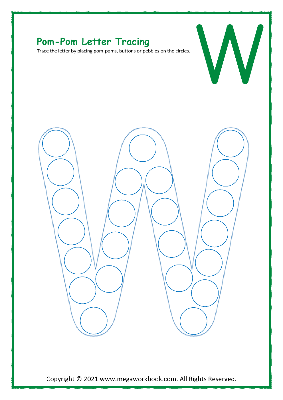 preschool letter w worksheet