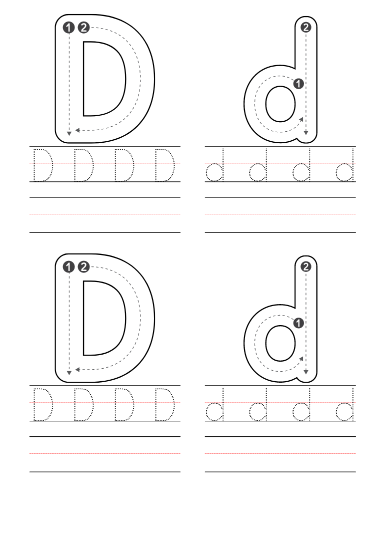 preschool letter worksheet d