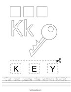 preschool letter worksheet for k