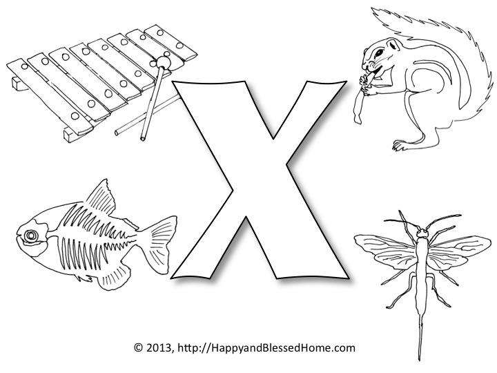 preschool letter x worksheet