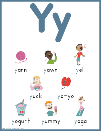 preschool letter y worksheet things