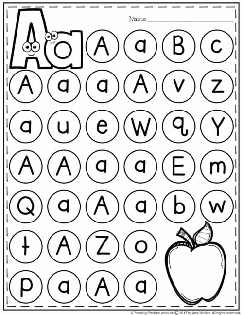 Letter Recognition Worksheets - Planning Playtime