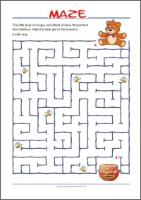 preschool maze puzzles to print