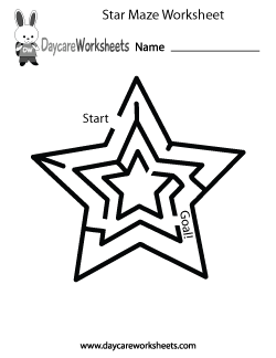 preschool maze worksheet