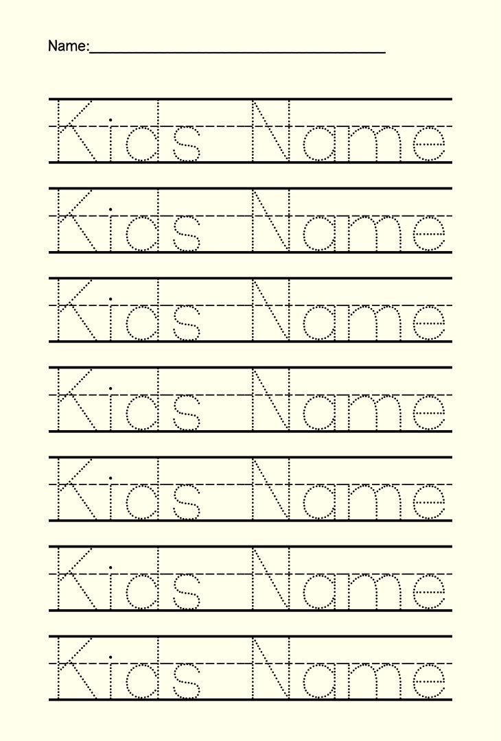 Printable Name Tracing Worksheets Preschool | Name tracing ...