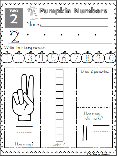 Number 2 Worksheet for Harvest Time | Made By Teachers