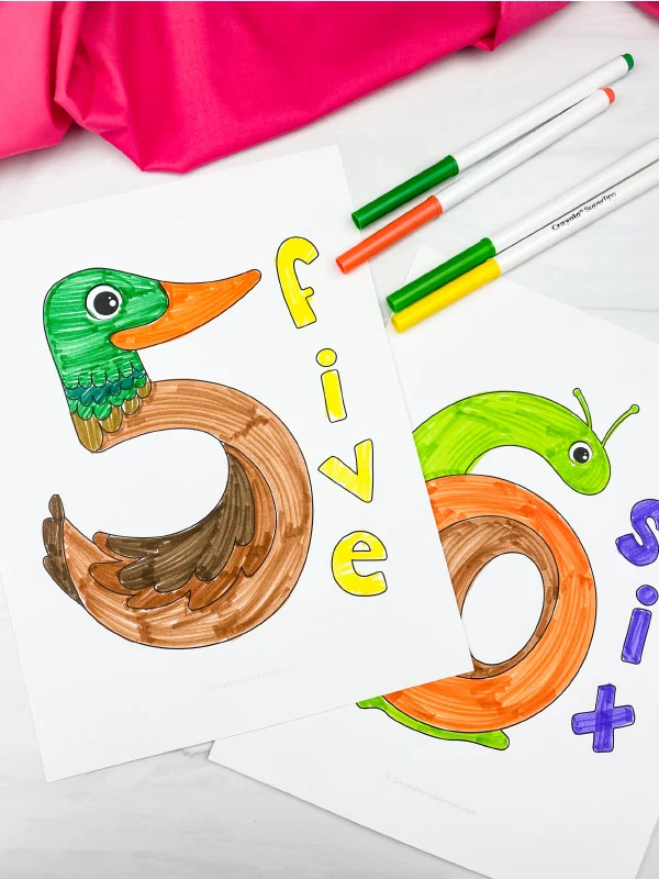 Preschool Number Coloring Pages