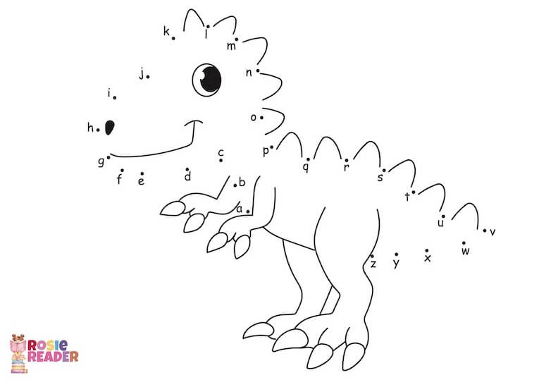 Dot to Dot Dinosaur - Reading adventures for kids ages 3 to 5