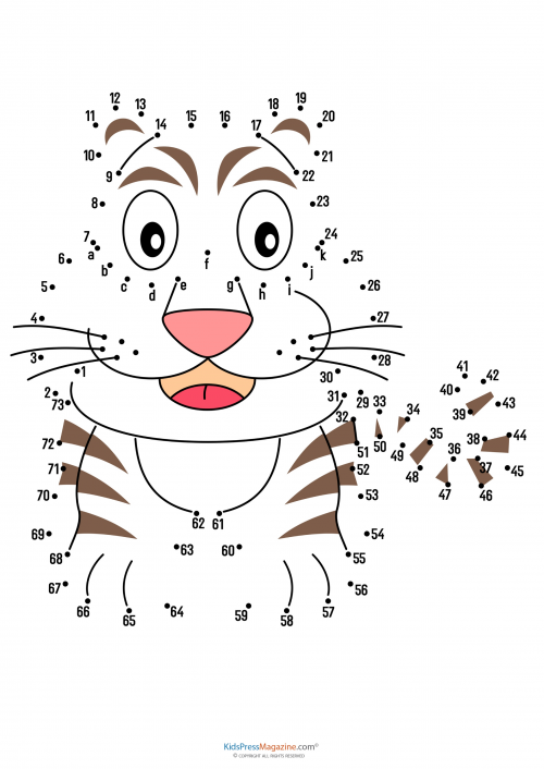 preschool number dot to dot
