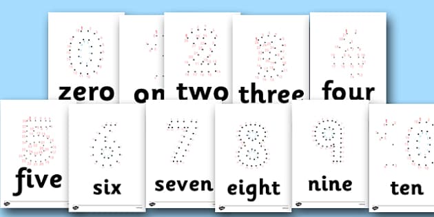 preschool number dot to dot