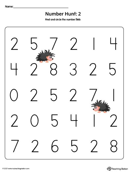 preschool number recognition worksheet