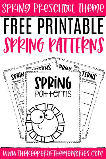 Free Printable Patterns Spring Preschool Worksheets - The Keeper ...