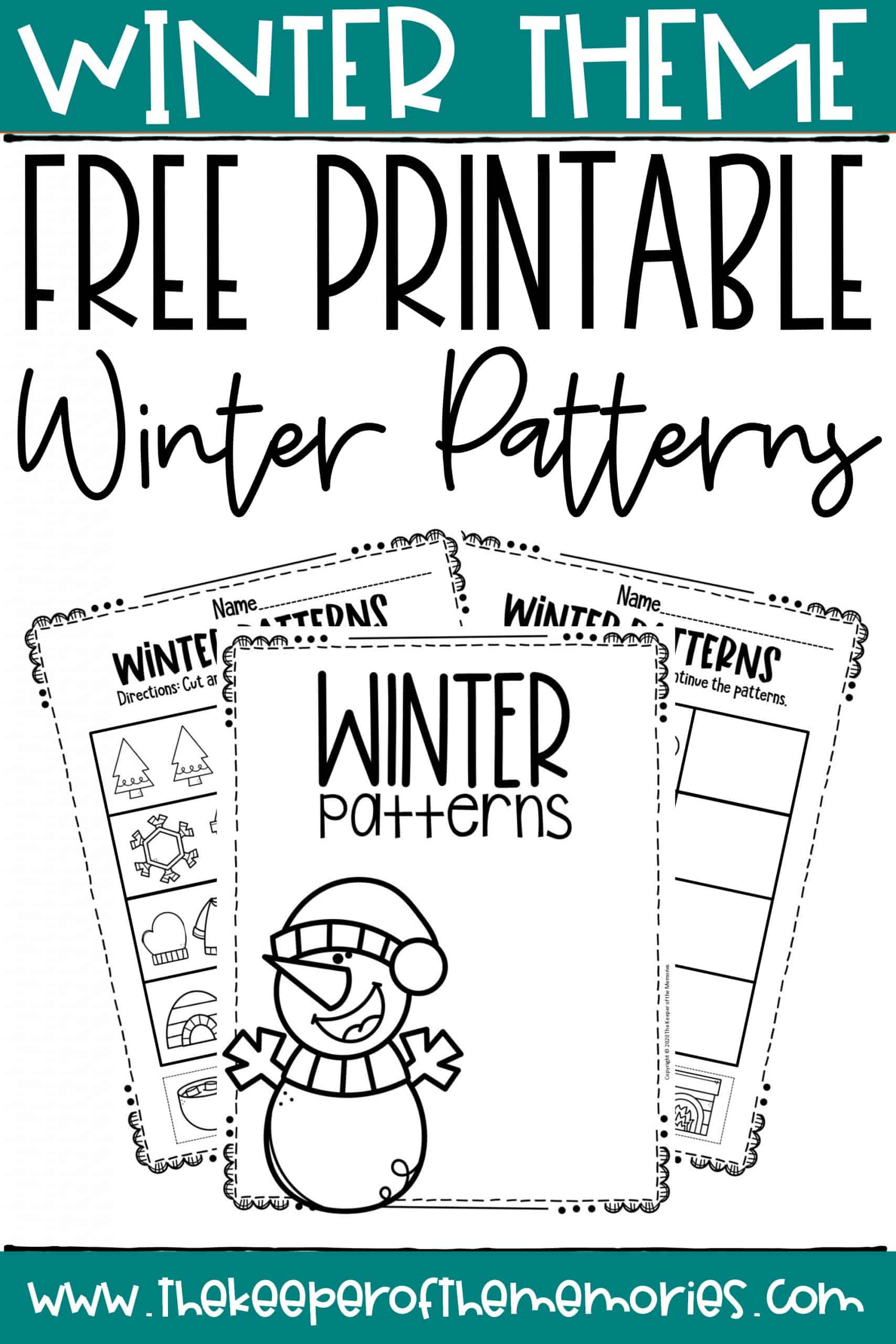 Free Printable Patterns Winter Preschool Worksheets - The Keeper ...